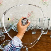 سرویس کریستال لاکچری و جدید کتری قوری لگن و صافی