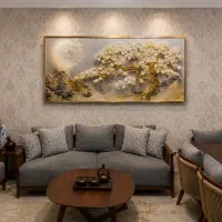 تابلو دکوراتیو برجسته مناسب بالای مبل و TV