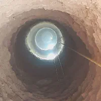 مقنی چاه آب همراه دستگاه کمپرسور