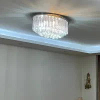 لوستر کریستالی مدرن+دو عدد دیوار کوب کریستالی