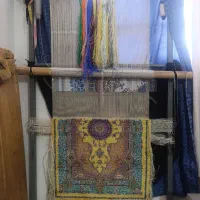 فرش نیمه بافت 120در90ابریشم