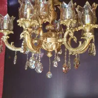 لوستر برنجی ۶شاخه ۱۲شعله