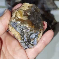 سنگ نانتراش شجر در عقیق عسلی