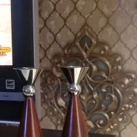شمعدان و جا دستمال کاغذی ست