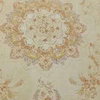 فرش 6متری همراه دو پادری فرش کاشان ابریشم بافی