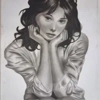 طراحی چهره سیاه قلم هایپررئال
