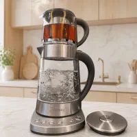 چای ساز روهمی پیرکس دیجیتال 1.7 لیتری استیل