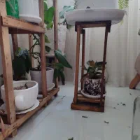 پایه گل چوبی