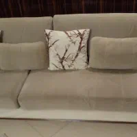 مبلمان راحتی ال پایه چوبی