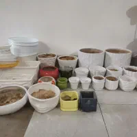 گلدان های سرامیکی و پلاستیکی و زیرگلدانی