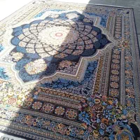 ۲ تخته فرش سورمه ای و کرم/زیتونی ۹متری