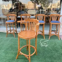 صندلی کانتر لهستانی دسته دار چوب راش