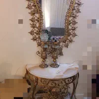 اینه و شمعدان و ساعت برنز