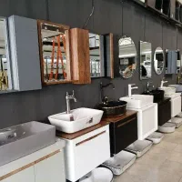 رو کابینتی مشکی رگه نقره ای مستطیل و بیضی