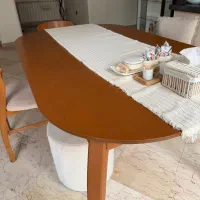میز غذاخوری ۶نفره گوشه های بیضی