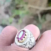 انگشتر یاقوت قلم کاری
