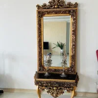 آیینه کنسول و شمعدان شیک و تمیز آینه ایینه