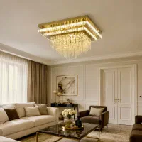 لوستر مربع کریستالی