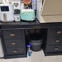 میز توالت همراه آینه چوبی