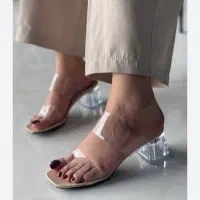 صندل طلقی پاشنه شیشه ای