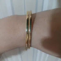 2 عدد النگوی طلا آیینه ای