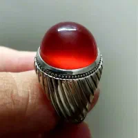 انگشتر عقیق و فیروزه کلکسیونی