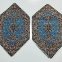 رومیز عسلی ترمه ابریشمی