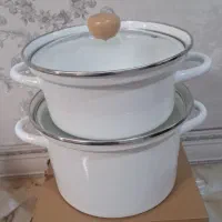 دوعدد قابلمه لعابی سنگین خارجی نو با جعبه