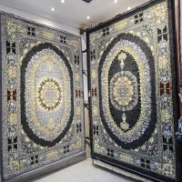 فرش صدرا نقره ای و دودی