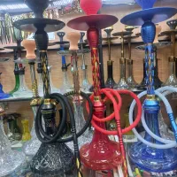 قلیان چوب گردو،سرخ،برنجی،عربی،سلیکونی