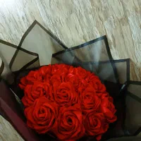 دسته گل روبانی