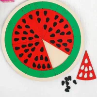 تولید پازل آموزشی چوبی هندوانه (اعداد و شمارش)