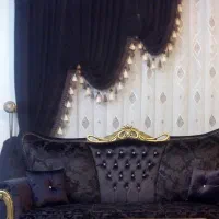 یک جفت دکور پرده‌‌ درحد نو