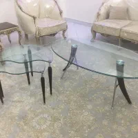 ست ۳ عددی میز شیشه‌ای نورد شده