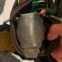 هیکلی طلاکوب چرم اصل