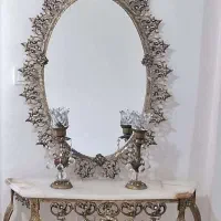 آیینه و شمعدان برنج اصل