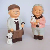 مجسمه عشق پیری پیرمرد و پیرزن جفتی«امید دکور»