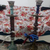 دوعددقلیان چوبی خوش طعم وخوش کام