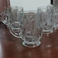 فنجان کریستال قدیمی ژاپنی و پارچ آب
