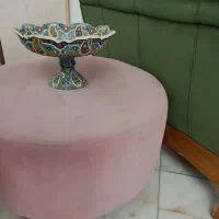 راحتی ۴ نفره با۲تاعسلی کرم وصورتی