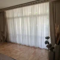پرده حریر با دکور
