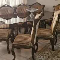 سرویس مبلمان و میز عسلی جلو مبل و ناهار خوری ۸نفره