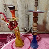 قلیان برنجی  چوبی