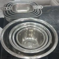 ست آبکش و لگن استیل