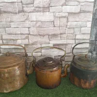 کتری مسی قاجاری قدیمی عتیقه سالمن آنتیک