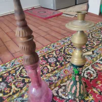 قلیان برنجی وچوب گردو