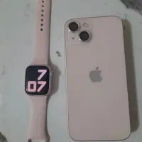آیفون۱۳ نرمال صورتی + اپل واچ سری ۹