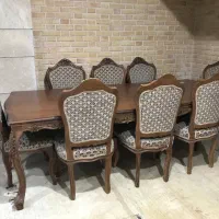 میز ناهارخوری ۸ نفره تمام چوب گردو