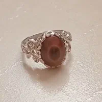 انگشتر نقره با عقیق باباقوری یمنی اصل درجه یک