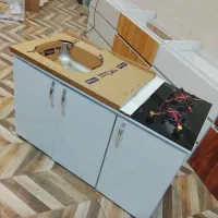 ۳شعله ۲شعله سینک کابینت فلزی ام دی اف گاز آبچکان